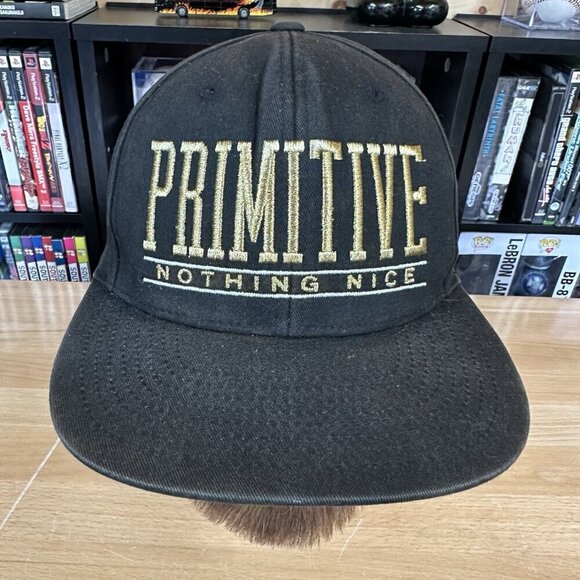 Primitive Skateboarding Hat Dropout Snapback Cap Nothing Nice Gold Print - Picture 1 of 6